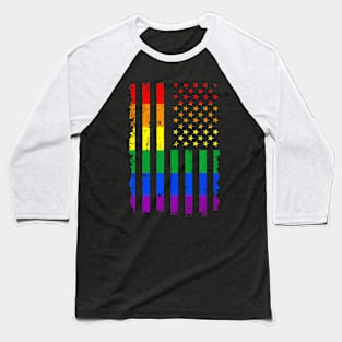 LGBT Flag Gay Pride Month Transgender Baseball T-Shirt